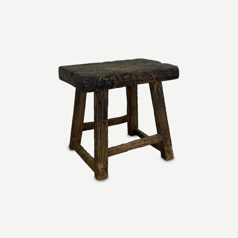 Elm Rectangle Stool #4