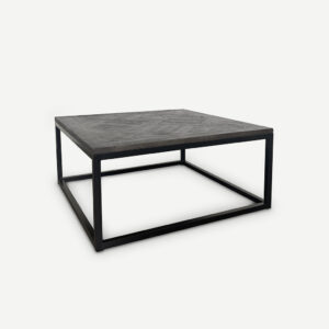 Parquet Coffee Table Square Grey/Black