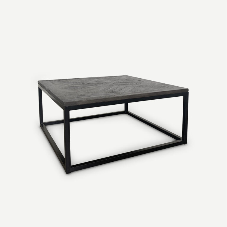 Parquet Coffee Table Square Grey/Black