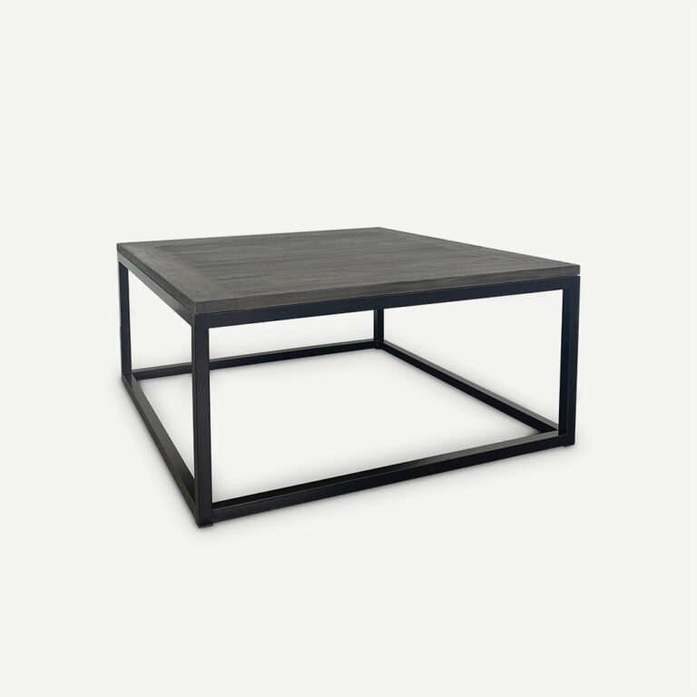 Plain Coffee Table Square Grey/Black